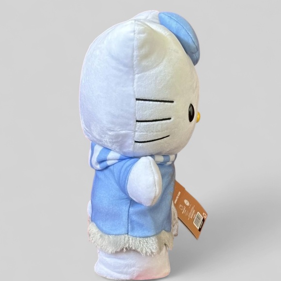 Sanrio HELLO KITTY SIDE STEPPER BLUE 12" Christmas Plush By Gemmy - Picture 4 of 4